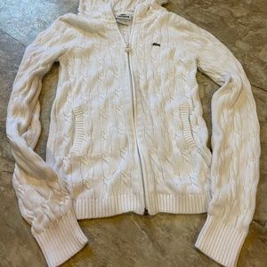 Lacoste white hoodie size 34